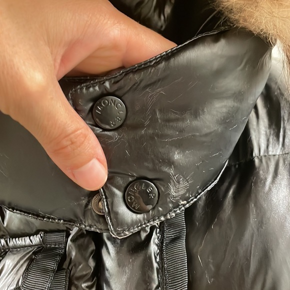 Winter Black Jacket Real Fur Size 1 - Picture 16 of 17